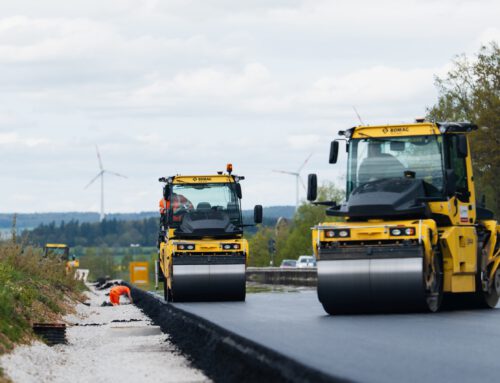 B50 Simmern – Einbau von Niedrigtemperaturasphalt